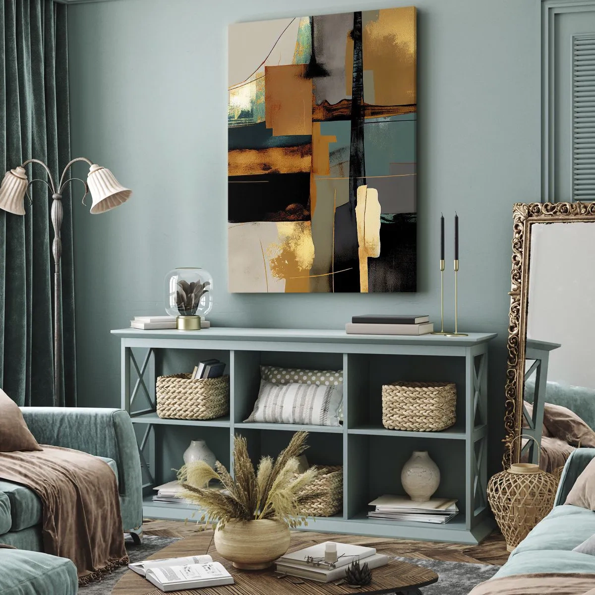 Schilderen op canvas - Abstractie – licht en schaduw - 70x100 cm