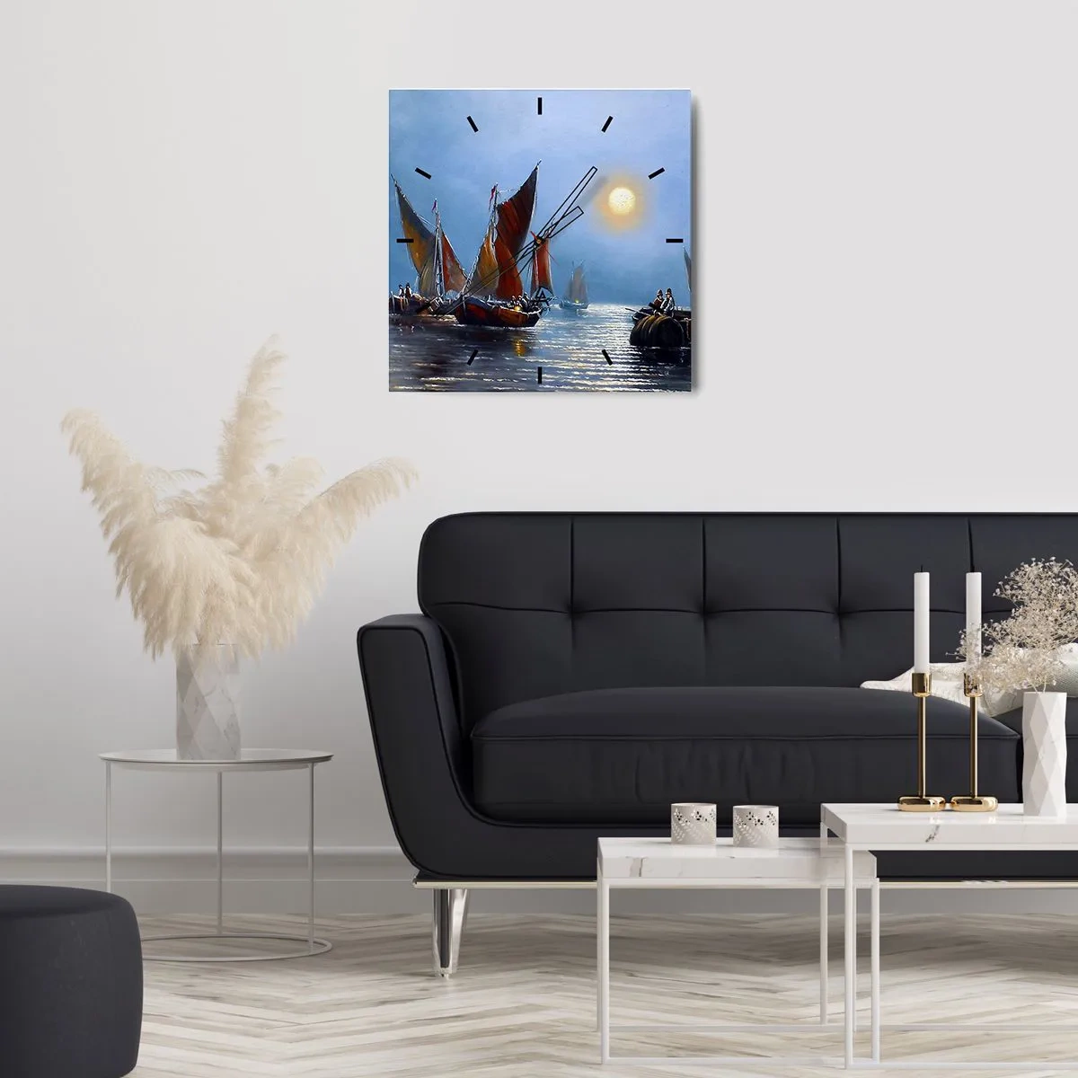 Wandklok - Klok - Nachtvangst - 30x30 cm