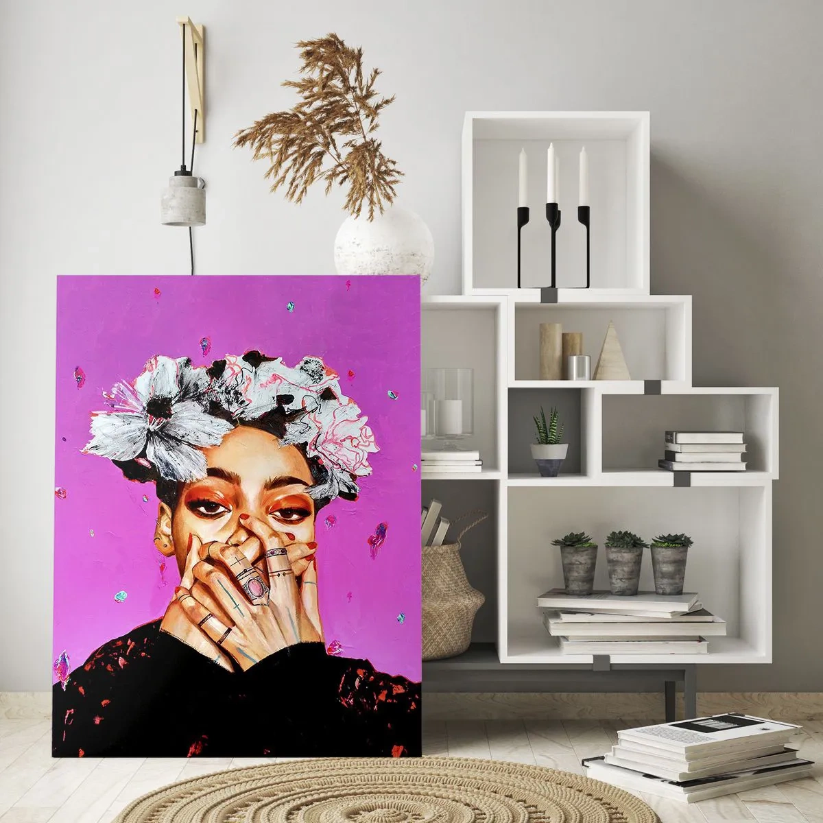 Schilderen op glas - Een beetje gek - 50x70 cm