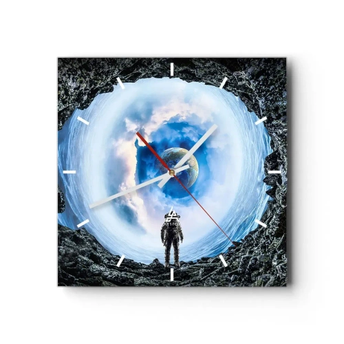 Wandklok - Klok - Het is niet ver van huis - 30x30 cm