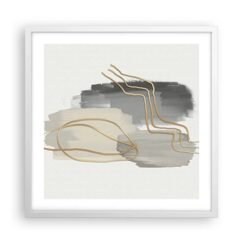 Poster in een witte lijst - Duur en beweging - 50x50 cm