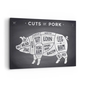 Schilderen op canvas - Slagers ABC - 100x70 cm