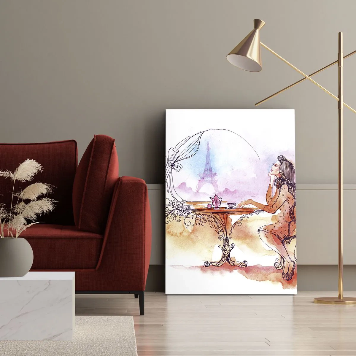 Schilderen op canvas - Parijse chic - 55x100 cm