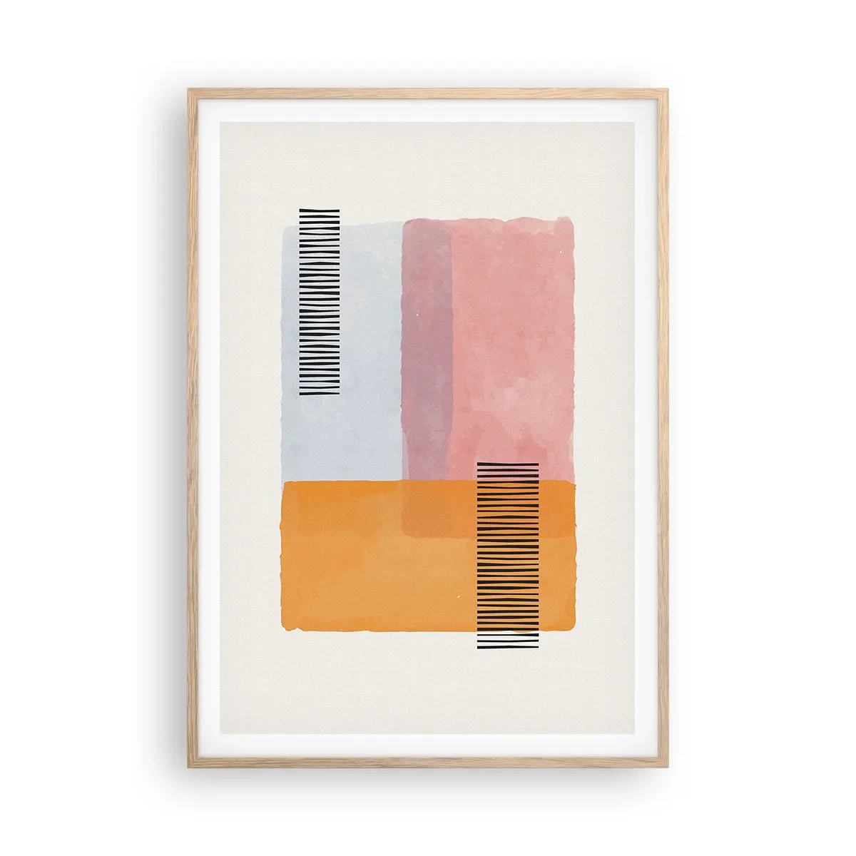 Een poster in een licht eiken lijst - Van hoek tot hoek - 70x100 cm