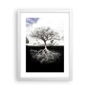 Poster in een witte lijst - De natuur van de wereld ontdekken - 30x40 cm