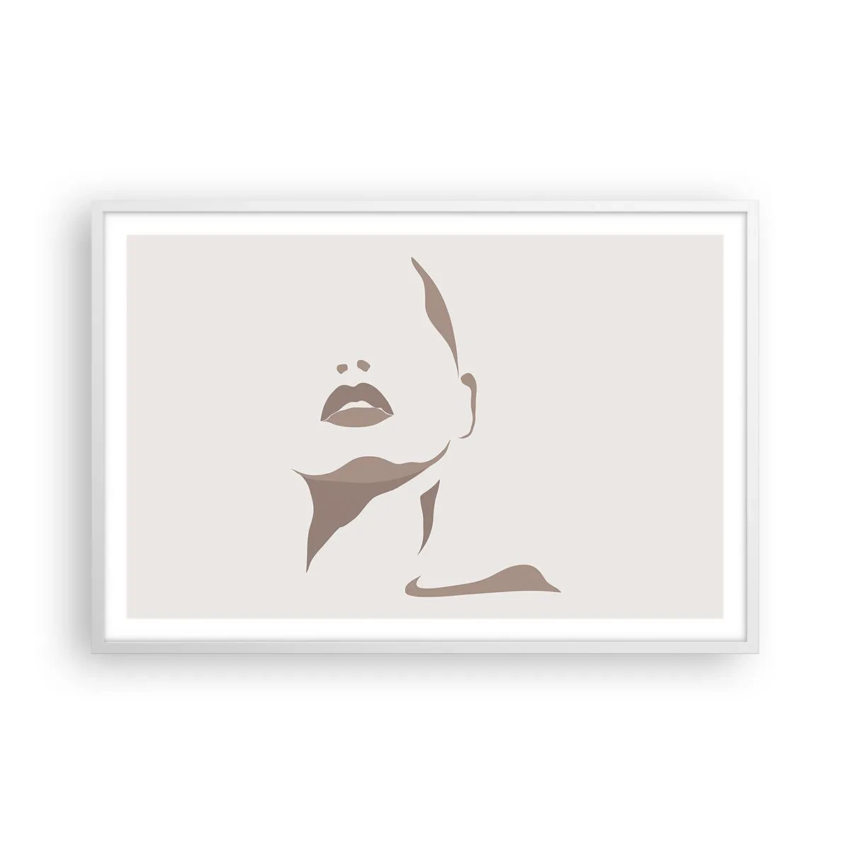 Poster in een witte lijst - Gemaakt van licht en schaduw - 91x61 cm