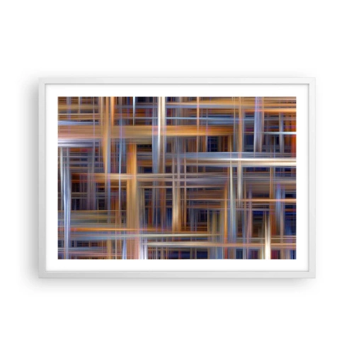 Poster in een witte lijst - Geweven van licht - 70x50 cm