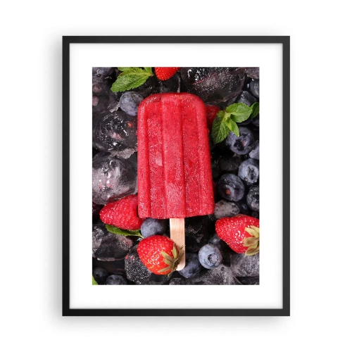 Poster in een zwarte lijst - De smaak van hete zomer - 40x50 cm