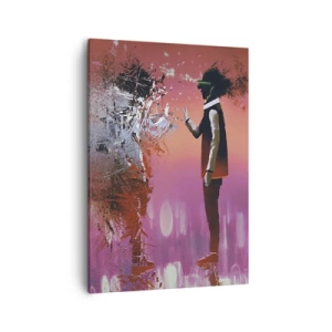 Schilderen op canvas - Kun je naar jezelf kijken? - 50x70 cm