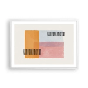 Poster in een witte lijst - Van hoek tot hoek - 70x50 cm