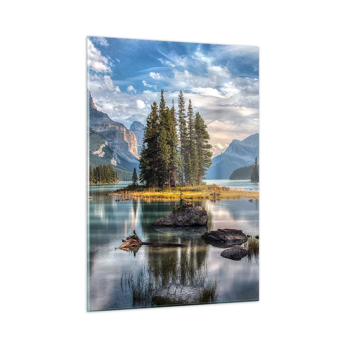 Schilderen op glas - Aan het grote en schone water ... - 50x70 cm