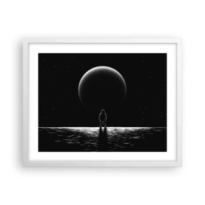 Poster in een witte lijst - Oog in oog - 50x40 cm