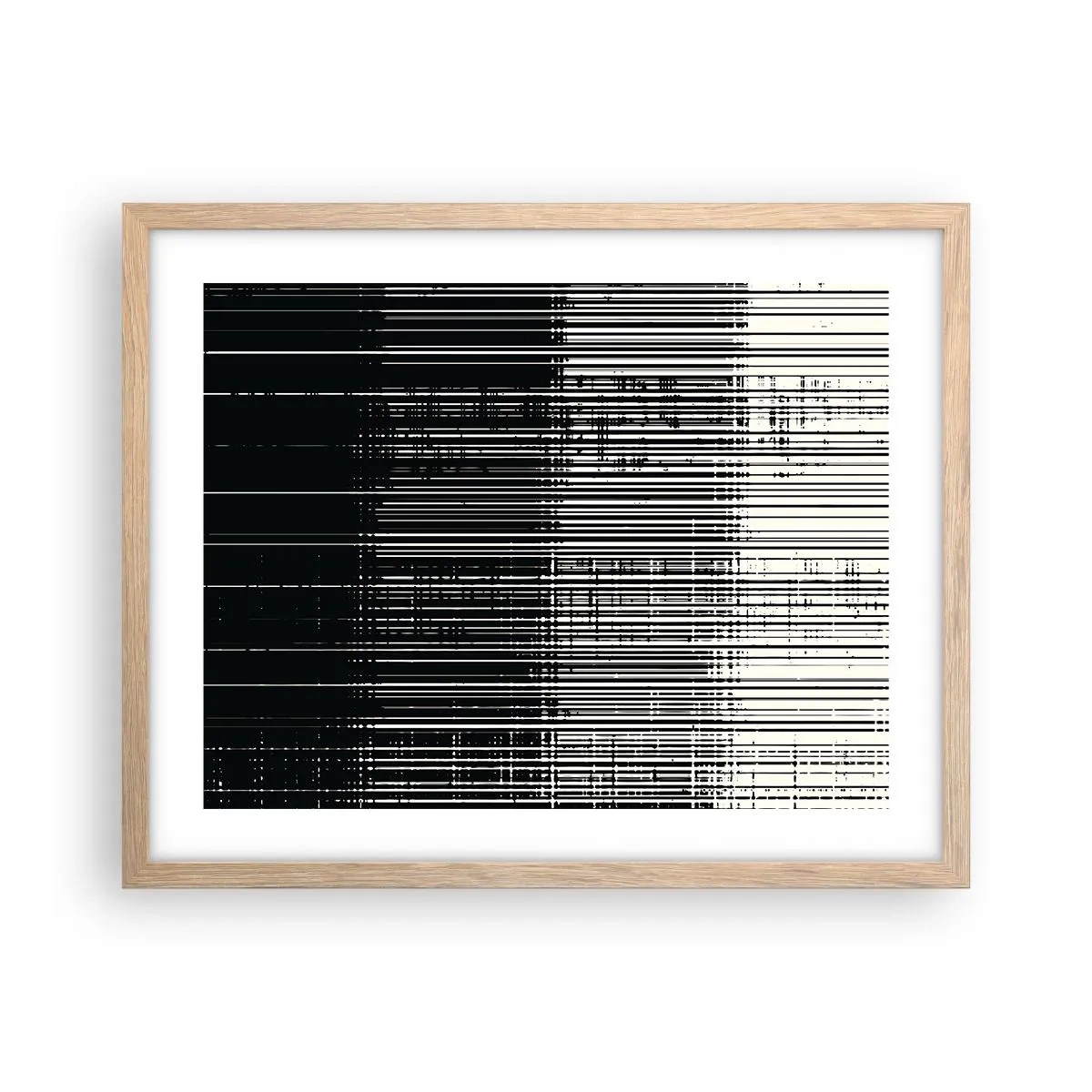 Een poster in een licht eiken lijst - Golven en vibraties - 50x40 cm