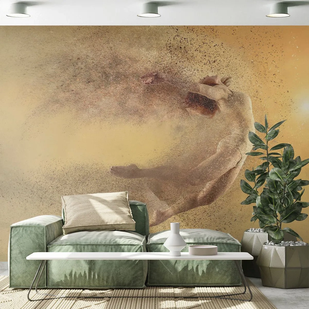 Fotobehang Standard Eco - In dansende extase - Abstractie, Vrouw, Grafisch - 400x280 cm