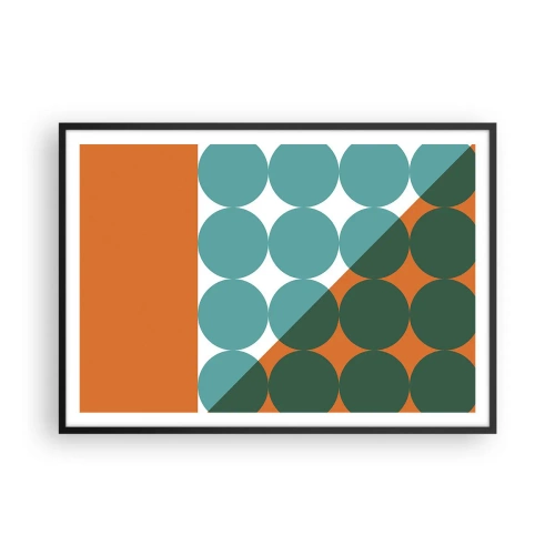 Poster in een zwarte lijst - Omhoog en diagonaal - 100x70 cm