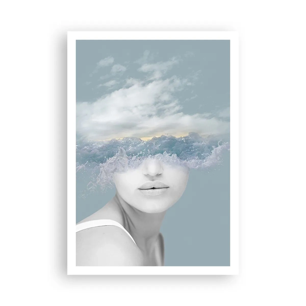 Poster - Met hoofd in de wolken - 70x100 cm