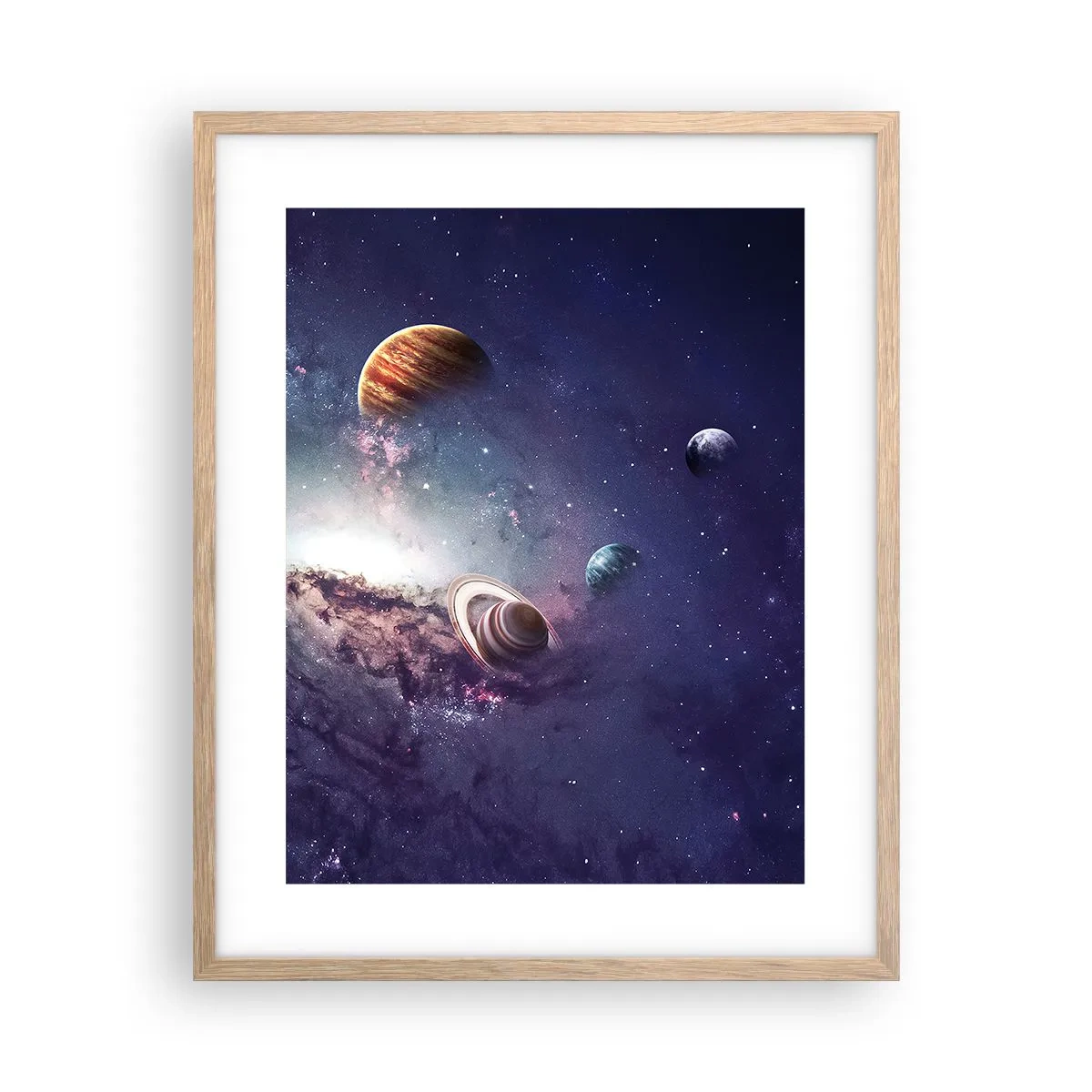 Een poster in een licht eiken lijst - Zonne-dans systeem - 40x50 cm