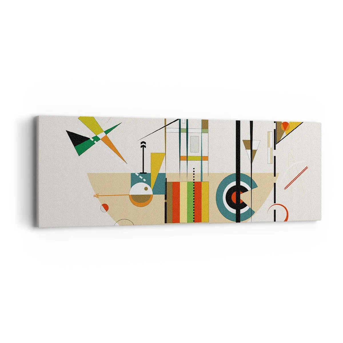 Schilderen op canvas - En de wereld lacht - 90x30 cm