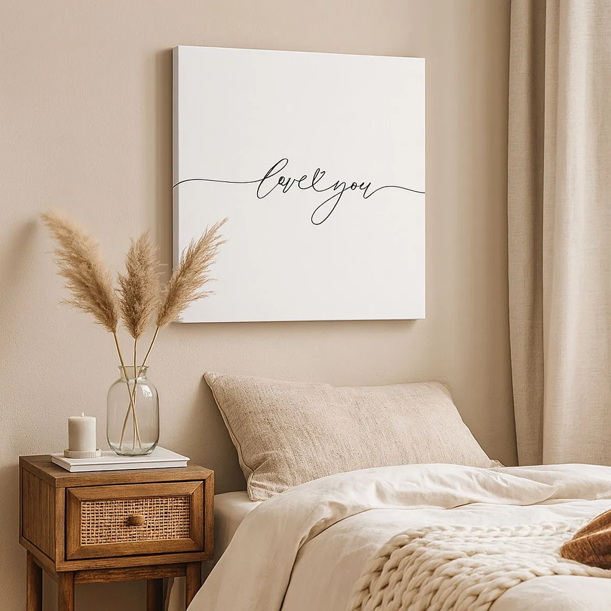 Schilderen op canvas - Zwart op wit - 30x30 cm