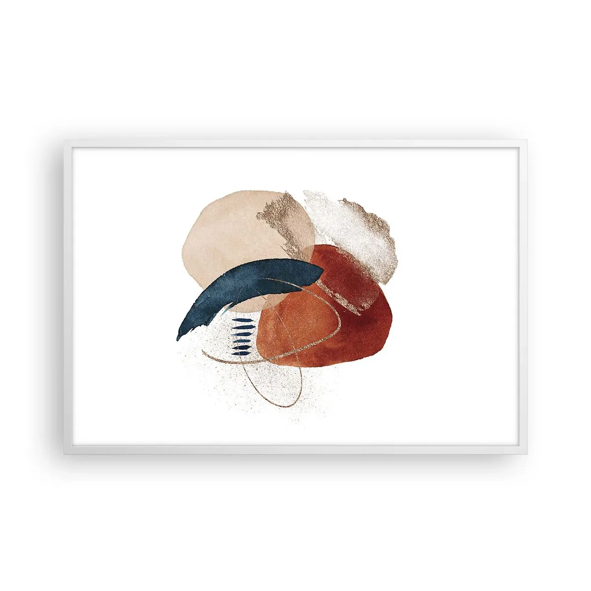 Poster in een witte lijst - Ovale compositie - 91x61 cm