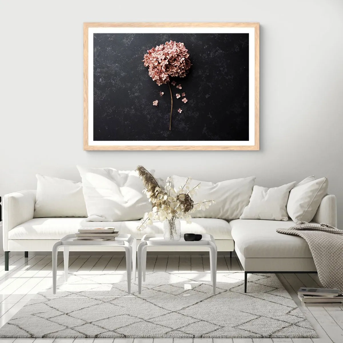 Een poster in een licht eiken lijst - Een echt romantisch teken - 50x40 cm