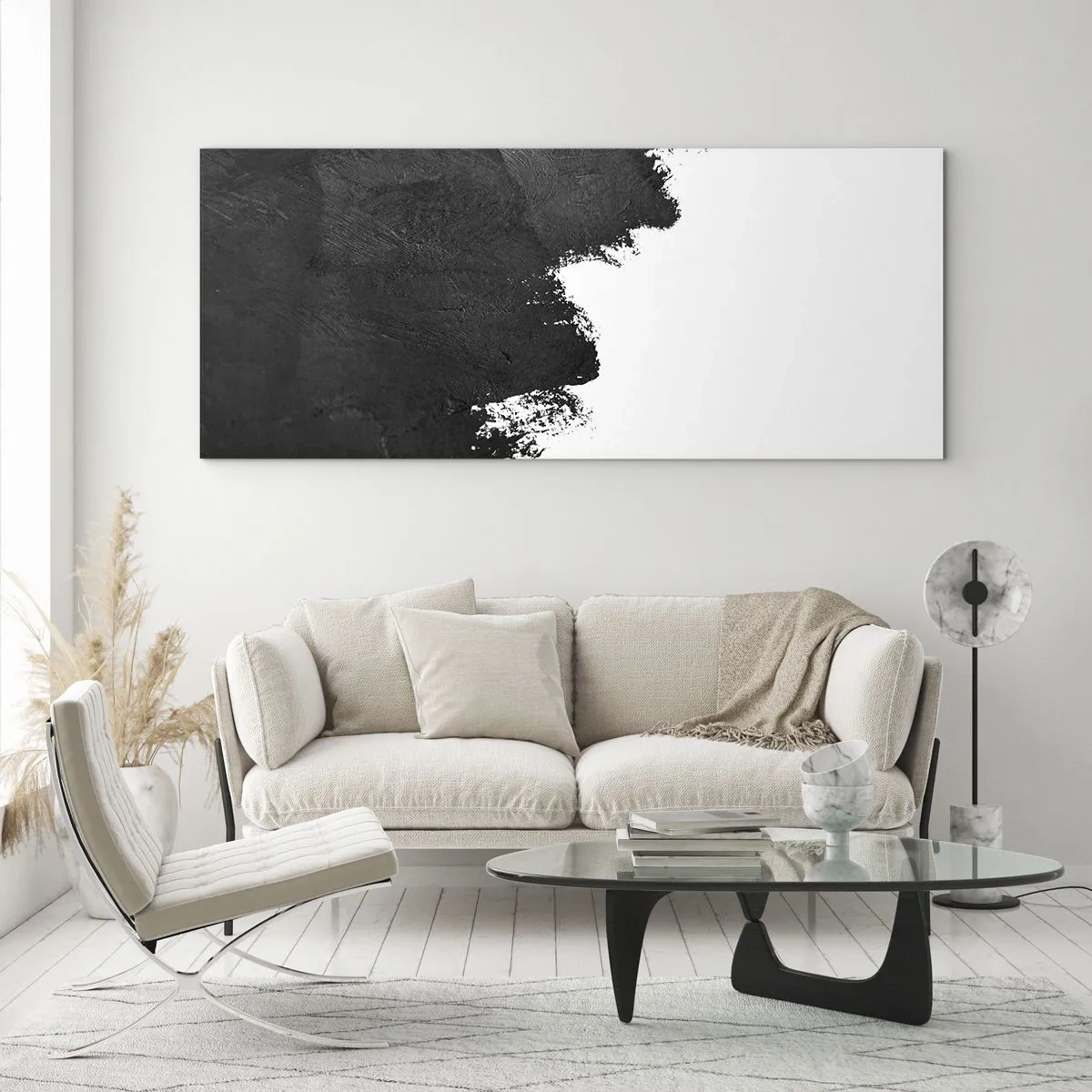 Schilderen op glas - Elementen: aarde - 140x50 cm