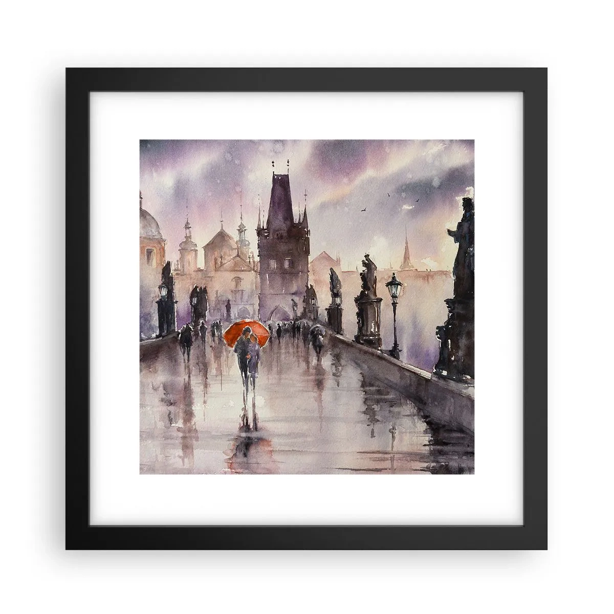 Poster in een zwarte lijst - Mensen veranderen niet - 30x30 cm