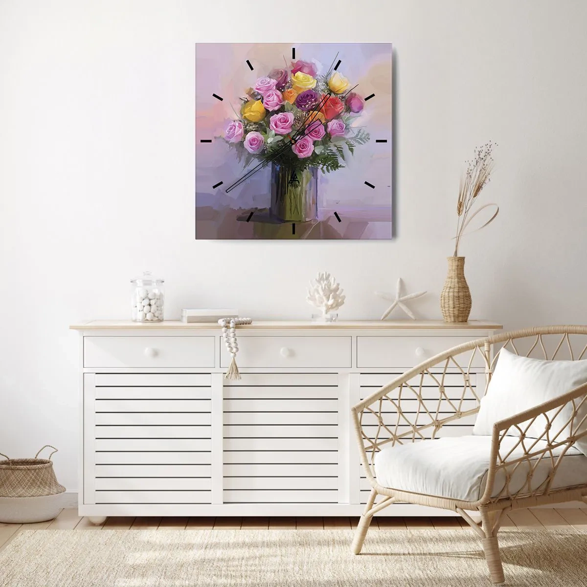 Wandklok - Klok - Ingehouden schoonheid - 40x40 cm