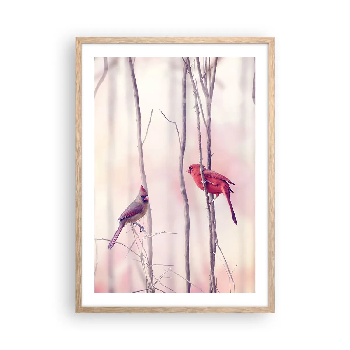 Een poster in een licht eiken lijst - Verhaal van het roze woud - 50x70 cm