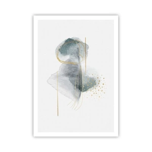Poster - Over de relatie tussen grijs en goud - 70x100 cm