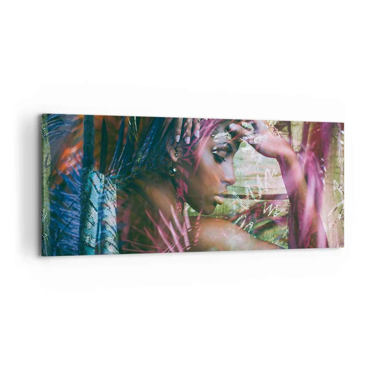 Schilderen op canvas - Moeder Natuur in de jungle - 120x50 cm
