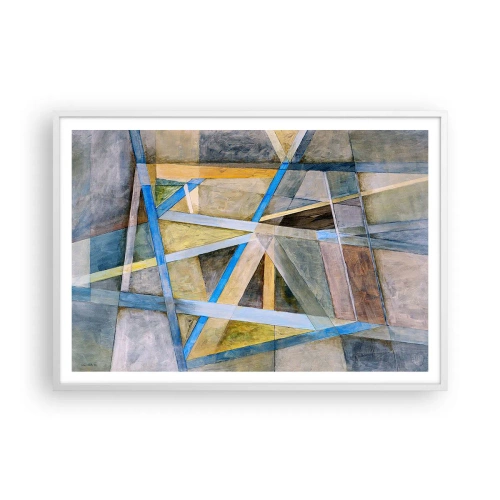 Poster in een witte lijst - Recht of diagonaal? - 100x70 cm