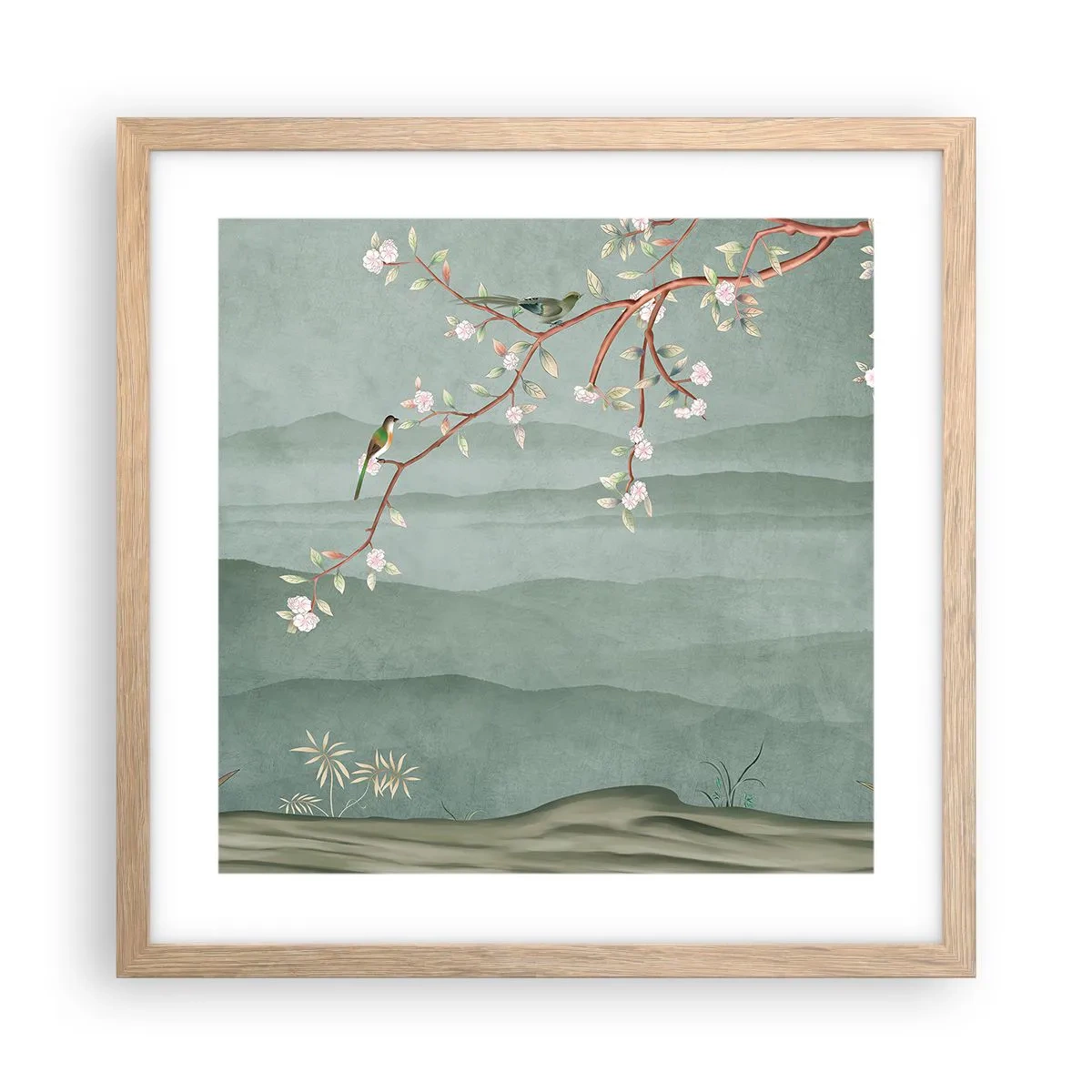 Een poster in een licht eiken lijst - Lente, oh jij bent het - 40x40 cm