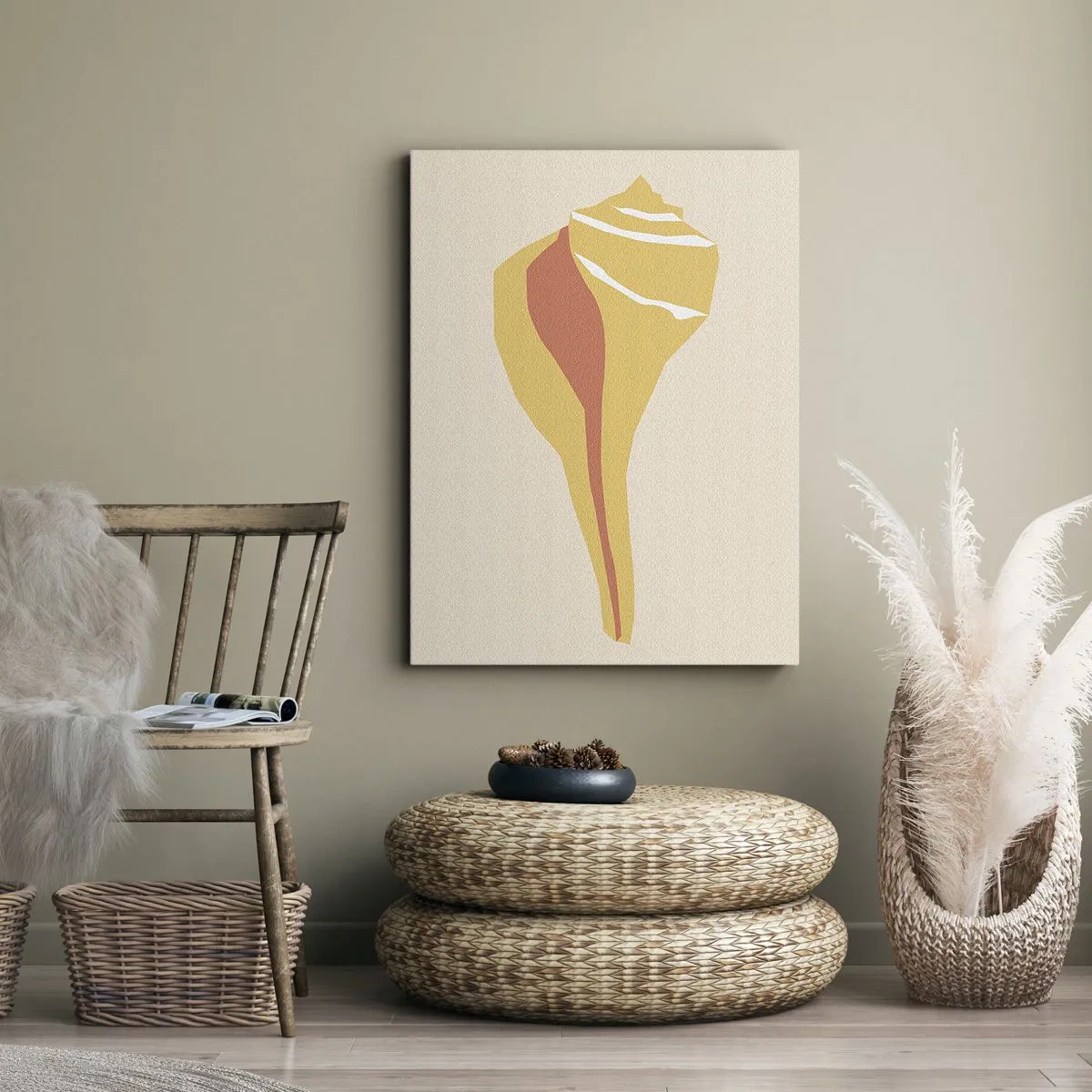 Schilderen op canvas - Organische abstractie – groei - 70x100 cm