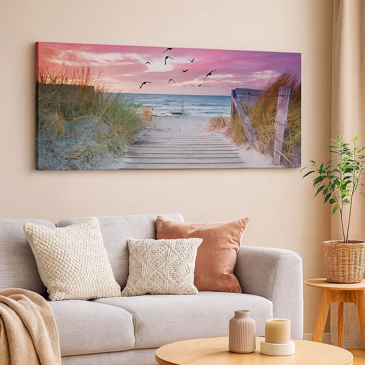 Schilderen op canvas - Baltische indruk - 100x40 cm