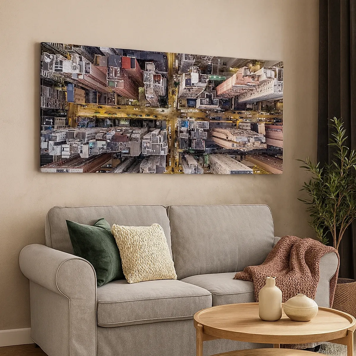 Schilderen op canvas - Groeten uit Hong Kong - 30x30 cm