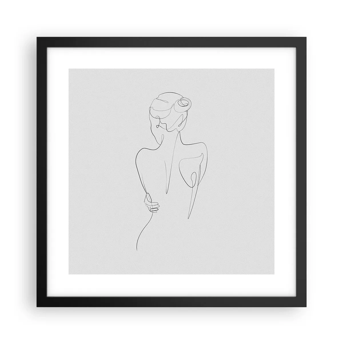 Poster in een zwarte lijst - Lichaamsmuziek - 40x40 cm