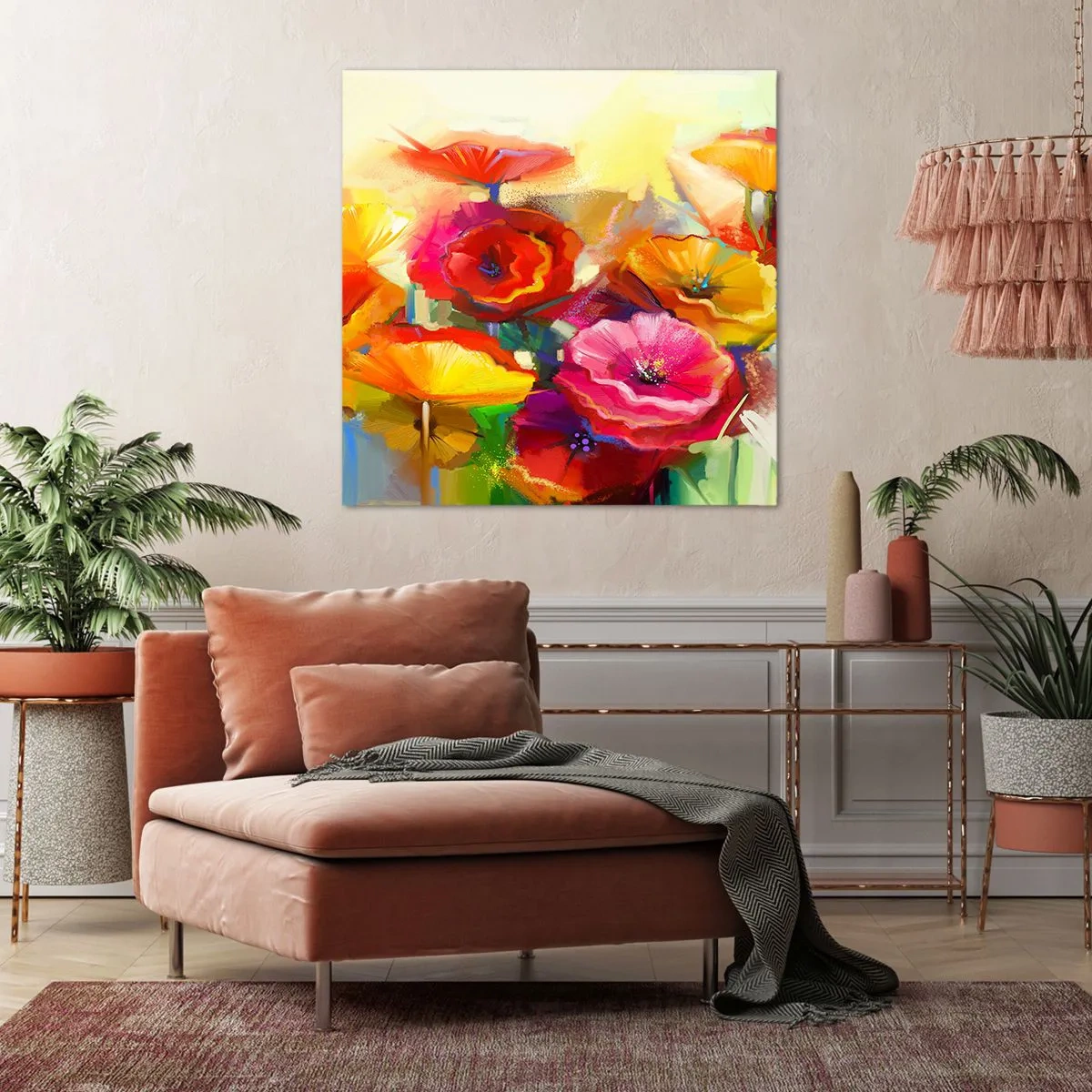 Schilderen op canvas - Niet alleen rood - 60x60 cm