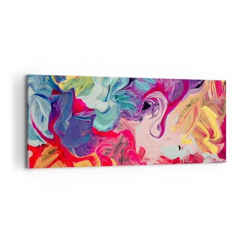 Schilderen op canvas - De geboorte van kleuren - 100x40 cm