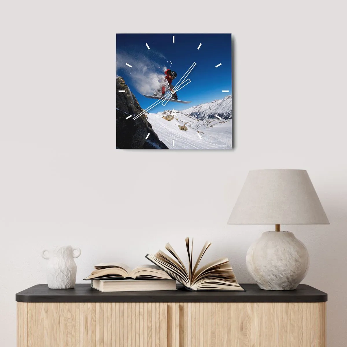 Wandklok - Klok - En je werd een deel van de ruimte - 40x40 cm