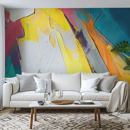 Zelfklevend Fotobehang Deluxe Sticker - De anatomie van licht - Abstractie, Deel, 3D - 150x105 cm