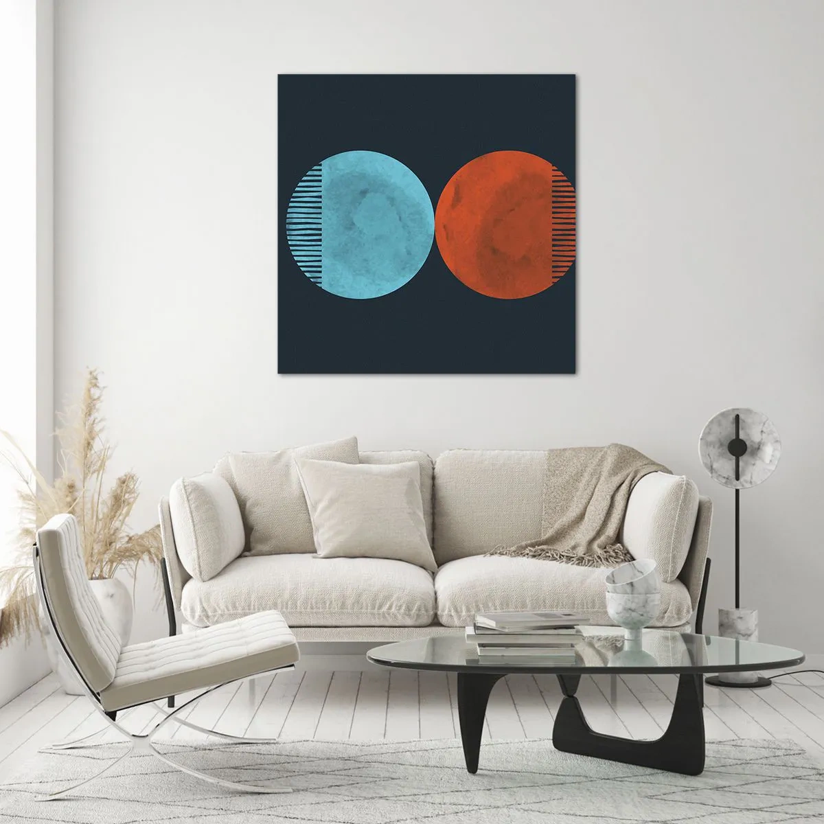 Schilderen op glas - Alleen geometrie? - 70x70 cm