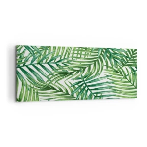 Schilderen op canvas - Onder de groene luifel - 100x40 cm