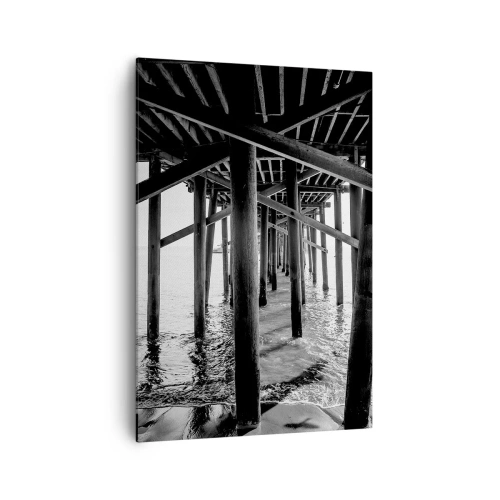 Schilderen op canvas - Strand schuilplaats - 70x100 cm