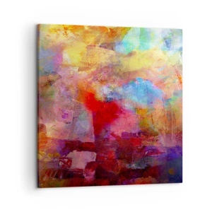 Schilderen op canvas - Kijk in de regenboog - 50x50 cm