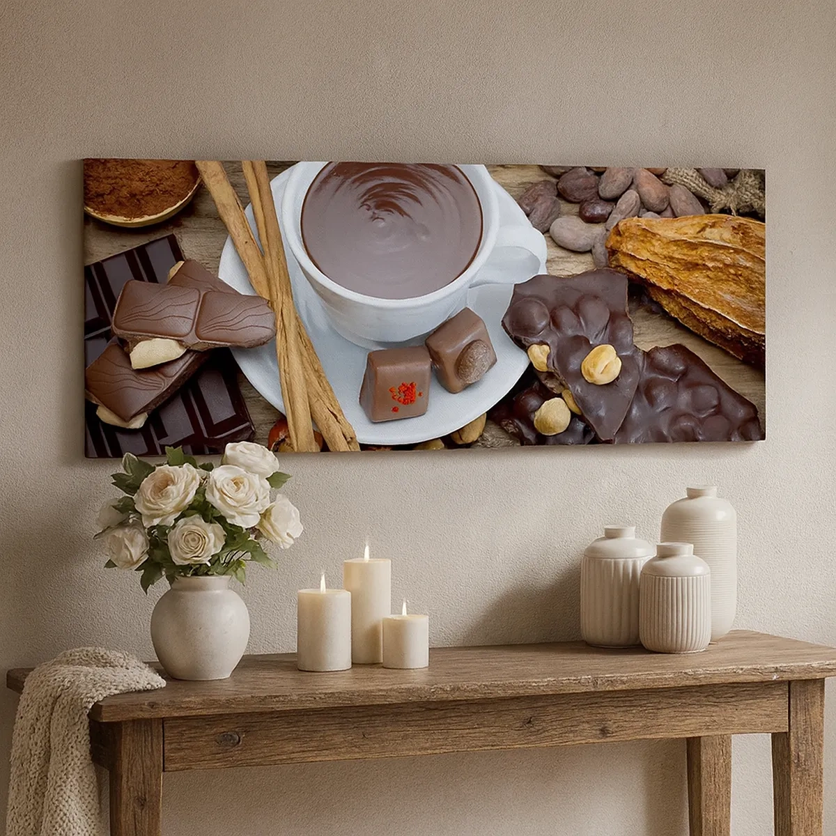 Schilderen op canvas - Uit een sprookjesachtige chocoladefabriek - 30x30 cm
