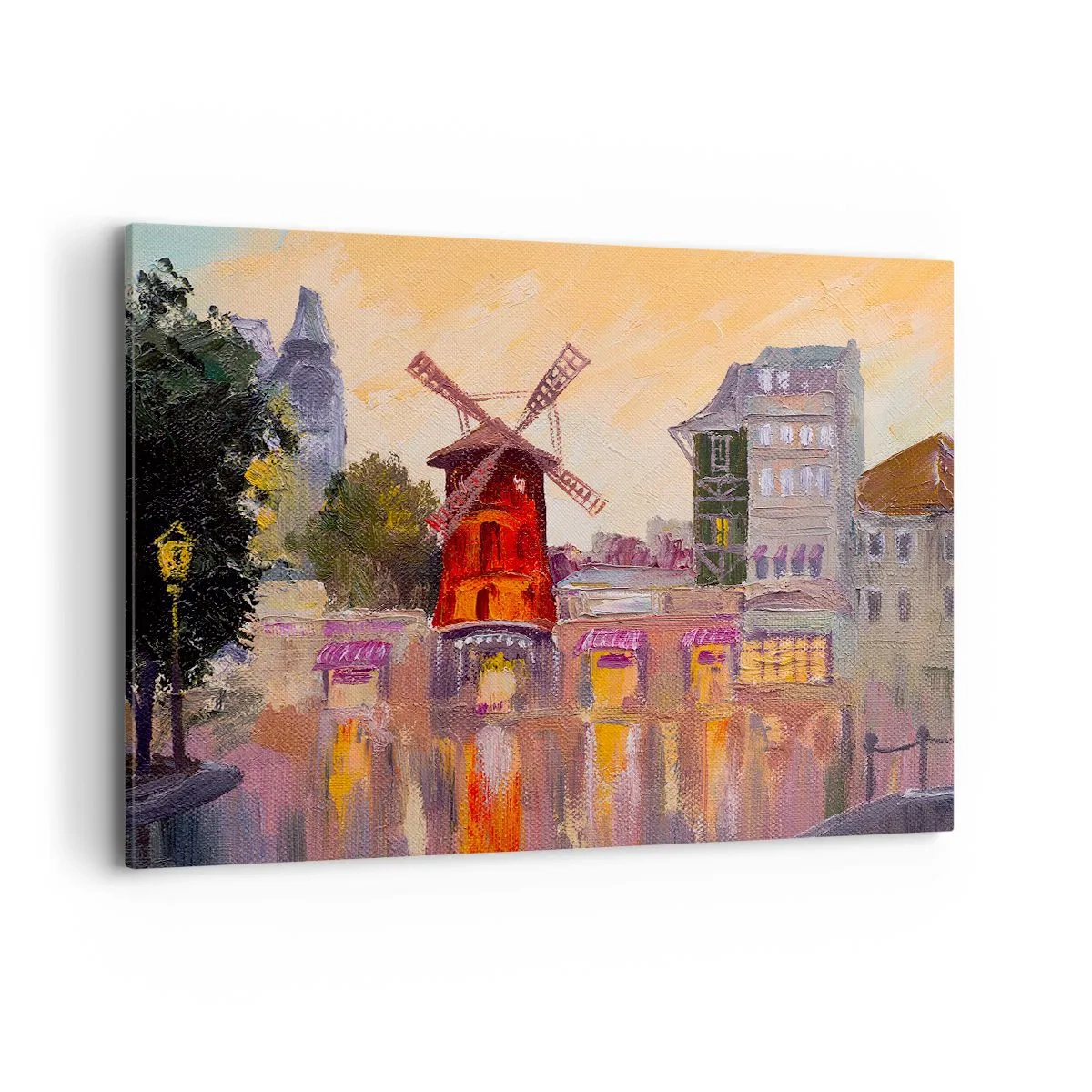 Schilderen op canvas - Parijse iconen – Moulin Rouge - 100x70 cm