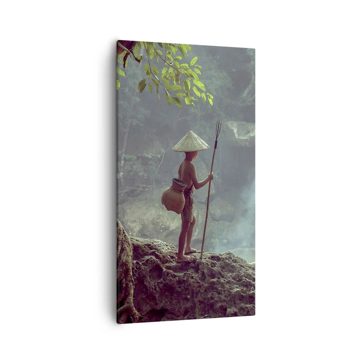 Schilderen op canvas - Bevriend met de natuur - 55x100 cm