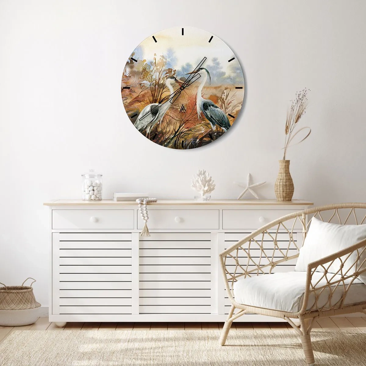 Wandklok - Klok - Waarheen in de herfst? - 30x30 cm