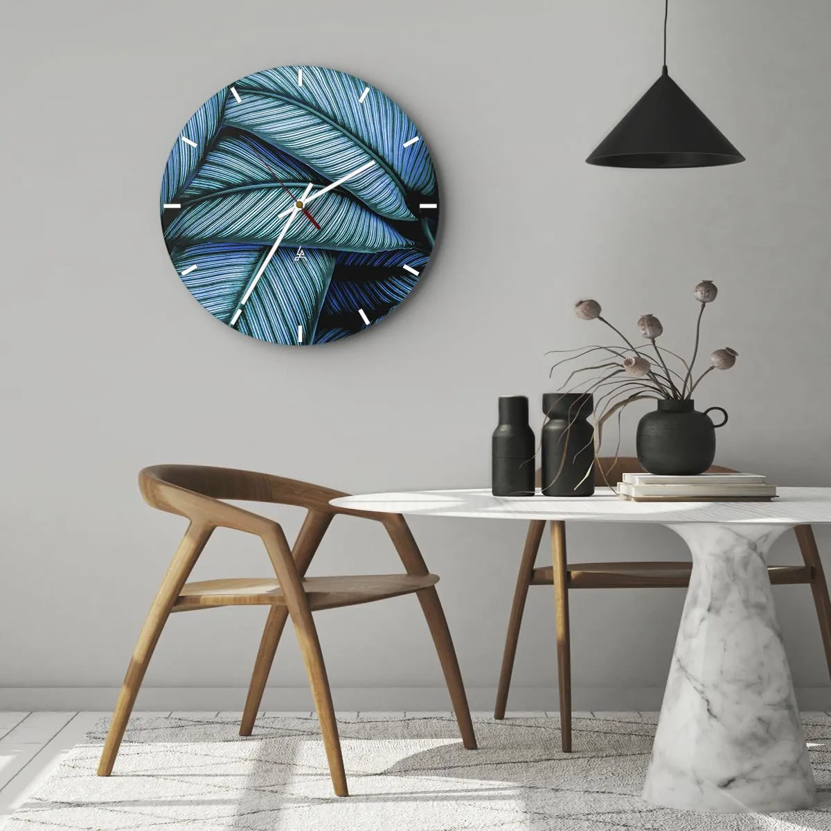 Wandklok - Klok - Levens lijnen - 40x40 cm
